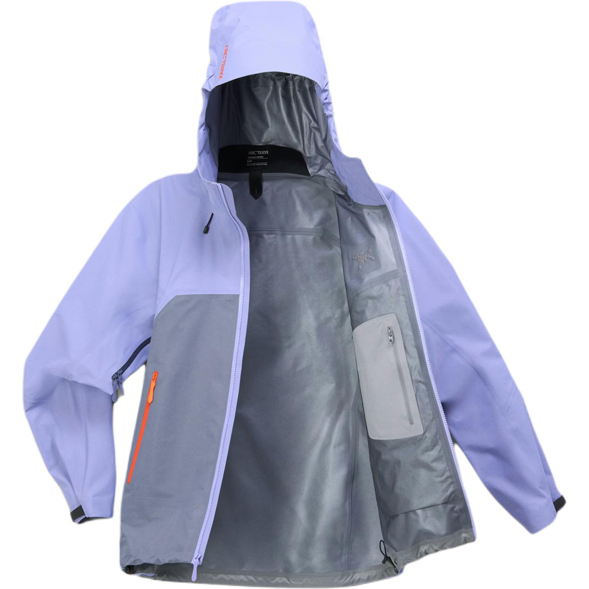 Arc'teryx Beta SL Women's Lightweight GORE-TEX Colorblock Hooded Shell Jacket – Moonstone Purple & Stratus Blue