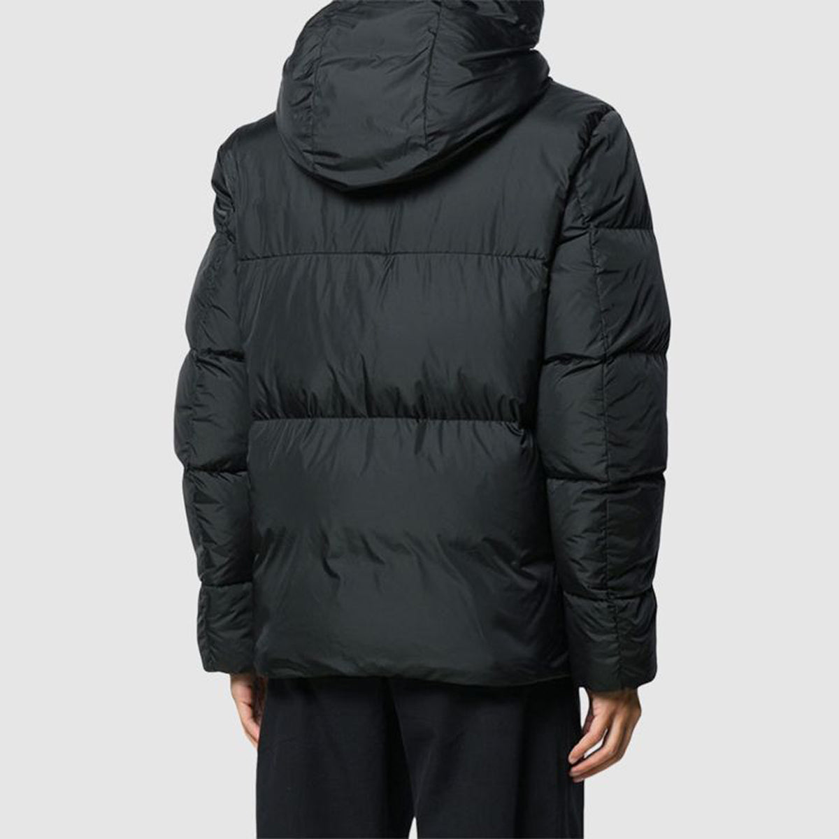 Moncler Montcla Unisex Hooded Goose Down Puffer Jacket with Logo Trim – Black