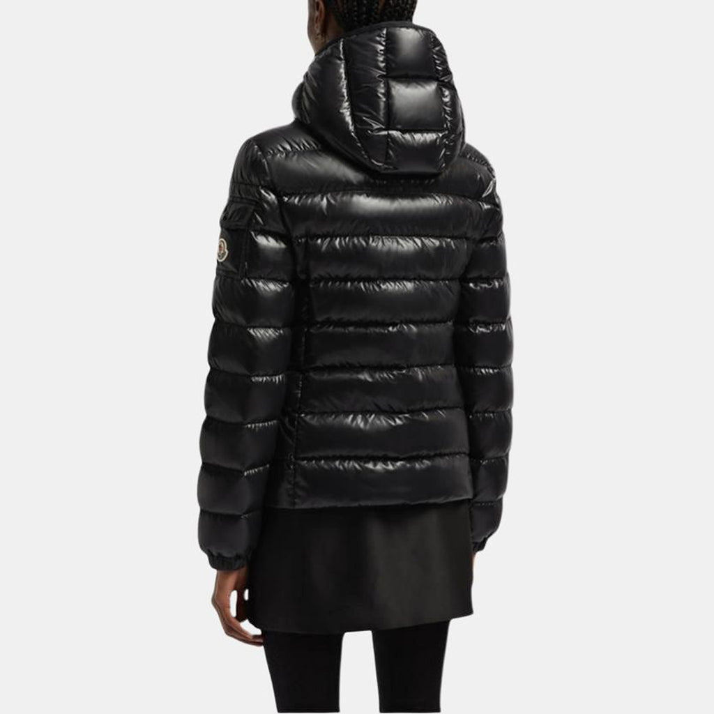 Moncler Bady Women's Hooded Quilted Goose Down Puffer Jacket – Black