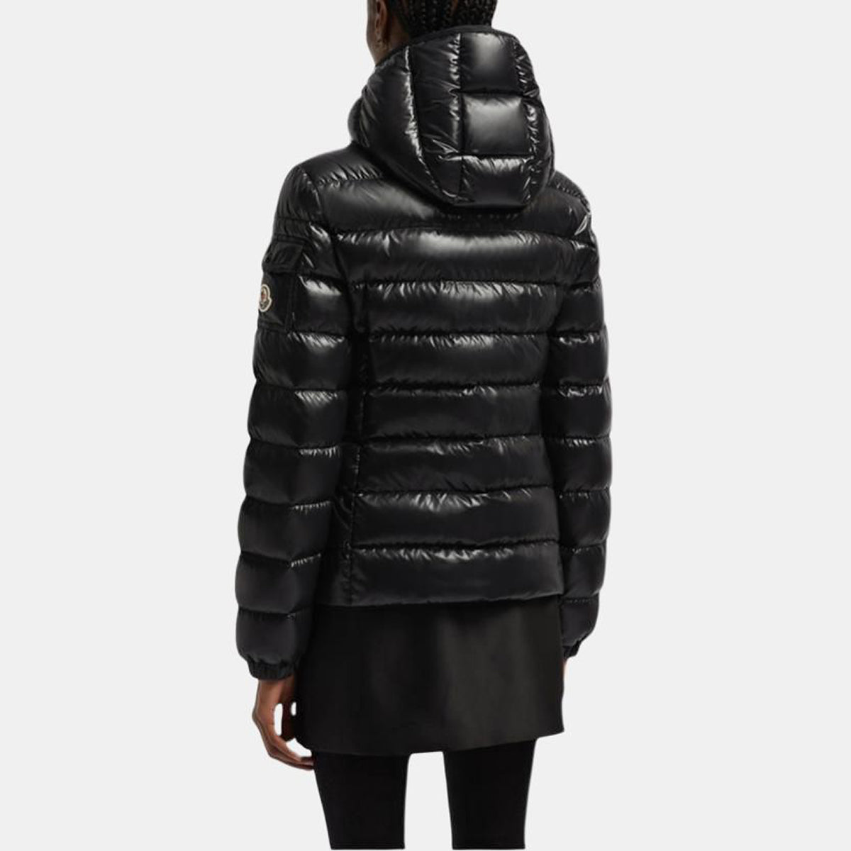 Moncler Bady Women's Hooded Quilted Goose Down Puffer Jacket – Black