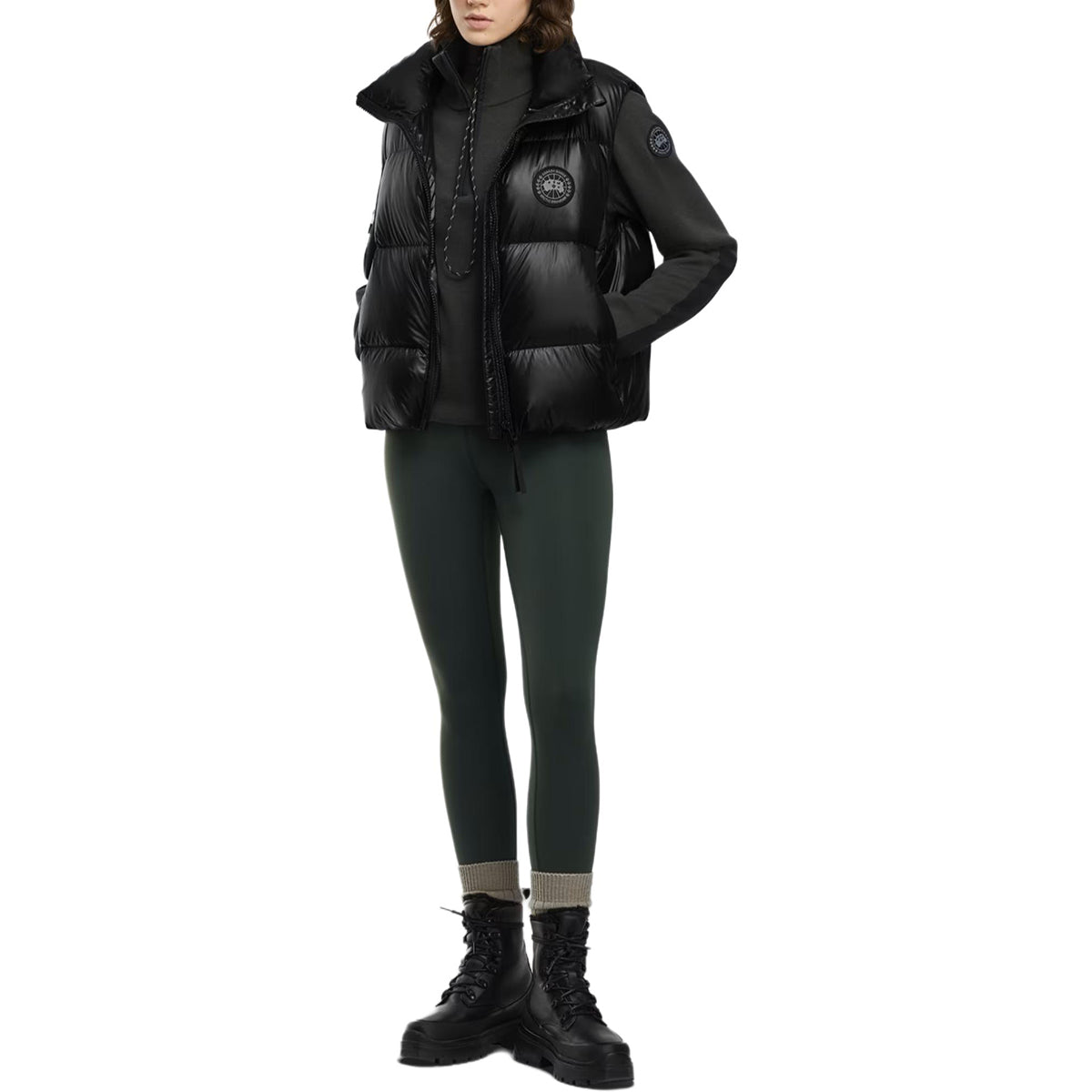 Canada Goose Cypress Black Label Women's Lightweight High-Neck Puffer Vest – Black
