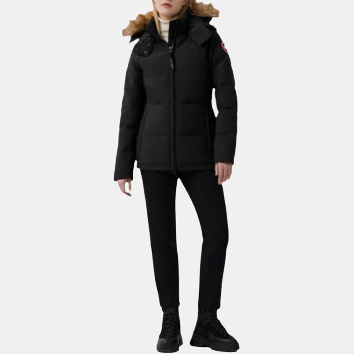 Canada Goose Chelsea Red Label Women's Hooded Down Parka – Black