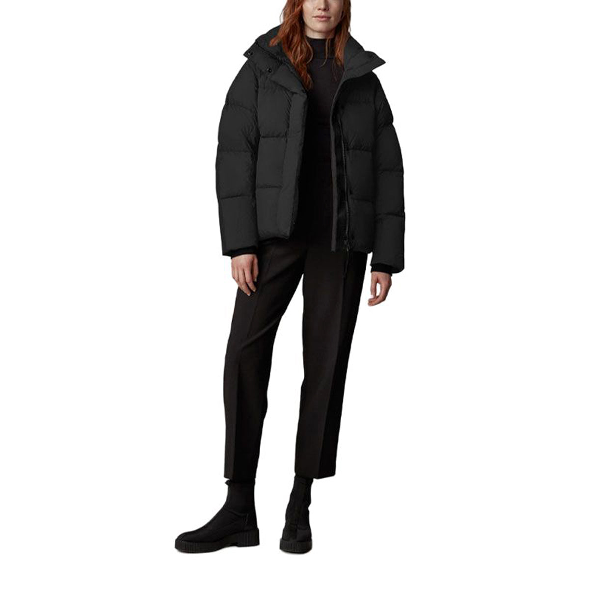 Canada Goose Junction Black Label Women's Quilted Hooded Down Puffer Parka – Black