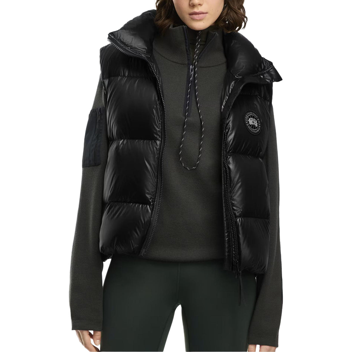 Canada Goose Cypress Black Label Women's Lightweight High-Neck Puffer Vest – Black