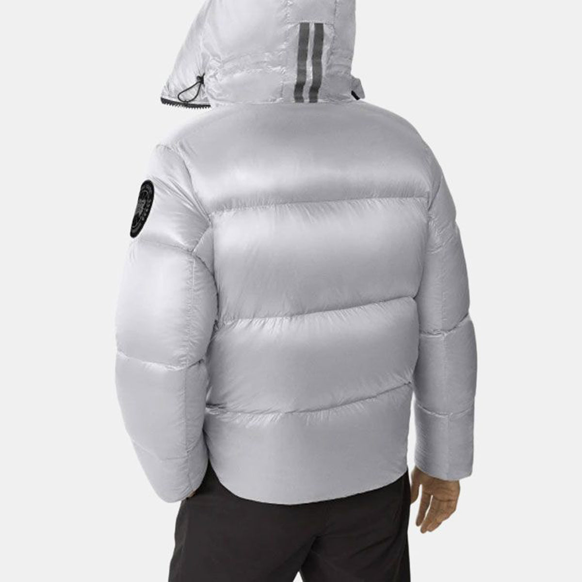 Canada Goose Crofton Black Label Unisex Lightweight Duck Down Hooded Puffer Jacket – Silver Birch